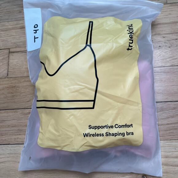 NEW TrueKind Women's L Supportive Comfort Wireless Shaping Bra Pink T Shirt - Picture 9 of 9